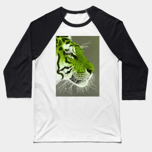 Lime green and white tiger Baseball T-Shirt